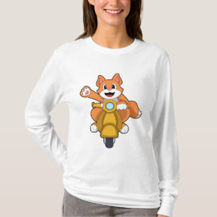 T-shirt Chat comme Biker avec Scooter.PNG