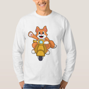 T-shirt Chat comme Biker avec Scooter.PNG