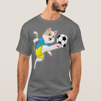 T-shirt Chat comme joueur avec balle