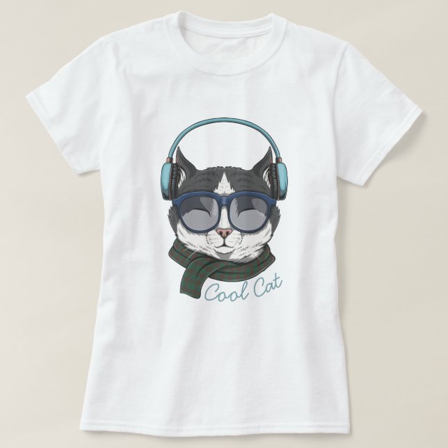 T-shirt Chat cool (Design devant)