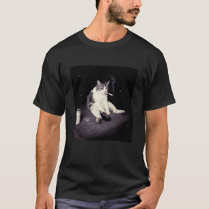 T-shirt Chat cool fumant cigarette chaton drôle amateur d'