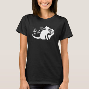 T-shirt Chat cool Jouer Orchestre Musicien De Corne França