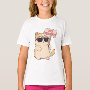 T-shirt Chat Cool Pas De Lundi Mème Esthétique
