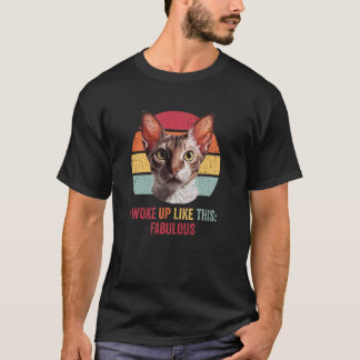 T-shirt Chat Cornish Rex Drôle Chaton Félin Hommes Femmes