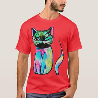 T-shirt chat couleur
