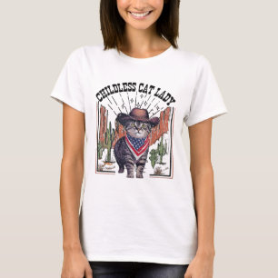 T-shirt Chat Cowboy Sans Enfant Dame De Chat Pour L'Électi