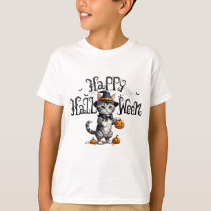 T-shirt Chat Cute en cuisine Halloween