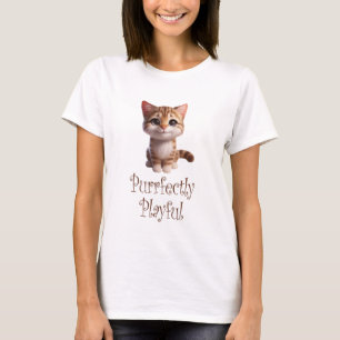 T-shirt Chat Cute Parfaitement Joué