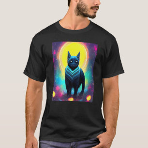 T-shirt Chat Cyber Punk Bizarre Hommes Femmes Garçons Fill