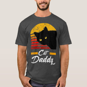 T-shirt Chat Daddy Chat Papa Chat Vintage Chat Noir Drôle