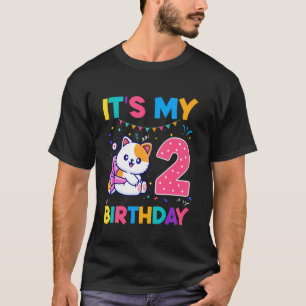 T-shirt Chat d'anniversaire 2 ans Chaton minou 2ème Annive