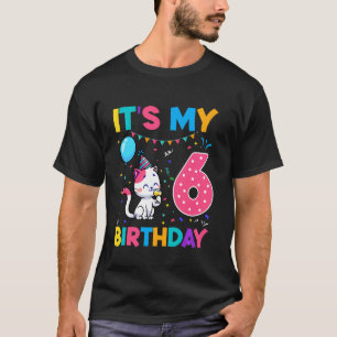 T-shirt Chat d'anniversaire 6 ans Kitty Chaton 6ème Annive