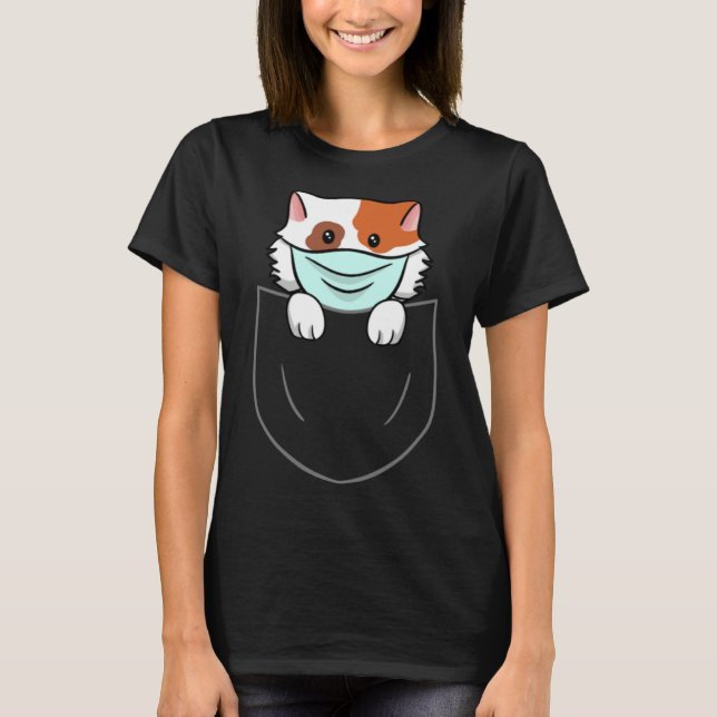T-shirt Chat Dans La Poitrine Poitrine Poitrine Poitrine M (Devant)