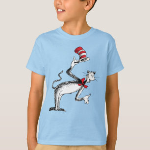 T-shirt Chat dans le Casquette prend une chèvre