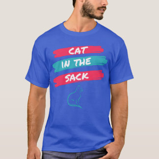 T-shirt chat dans le rétro du sac