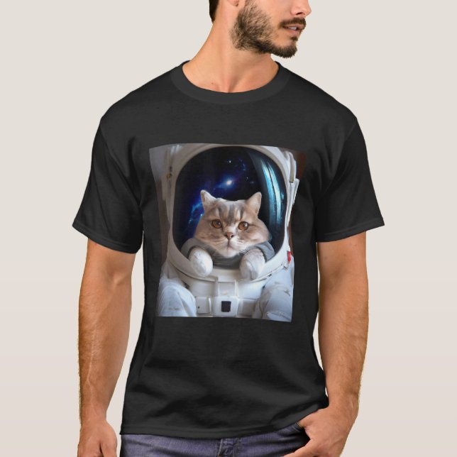 T-shirt Chat dans l'espace (Devant)