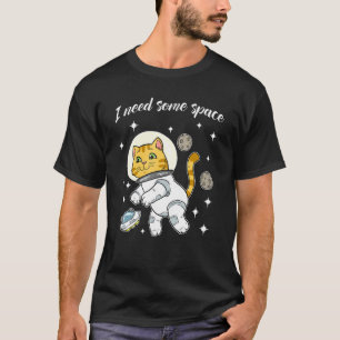 T-shirt Chat Dans L'Espace Sur Galaxy Universe Cosmos Kitt