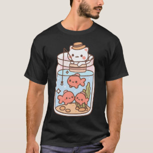 T-shirt Chat dans un bocal en verre