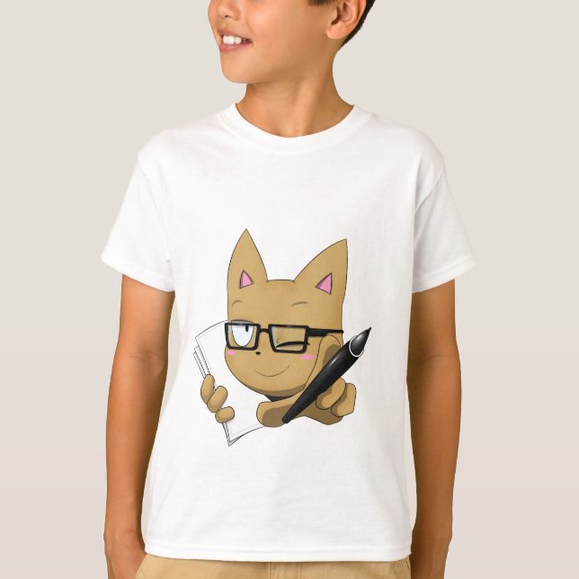 T-shirt Chat d'artiste "sans bloc noir " (Devant)