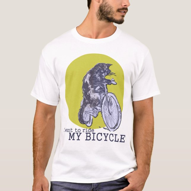 T-shirt Chat de bicyclette (Devant)