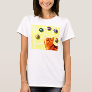T-shirt Chat de billards