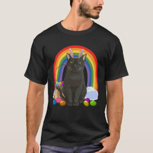 T-shirt Chat de Bombay Joyeuses Pâques Lapin
