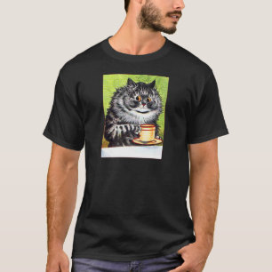 T-shirt Chat de café (image vintage)