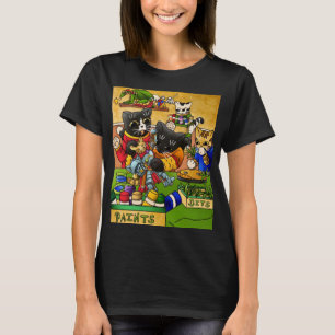 T-shirt Chat de chevalier miniature modèle de peinture cha
