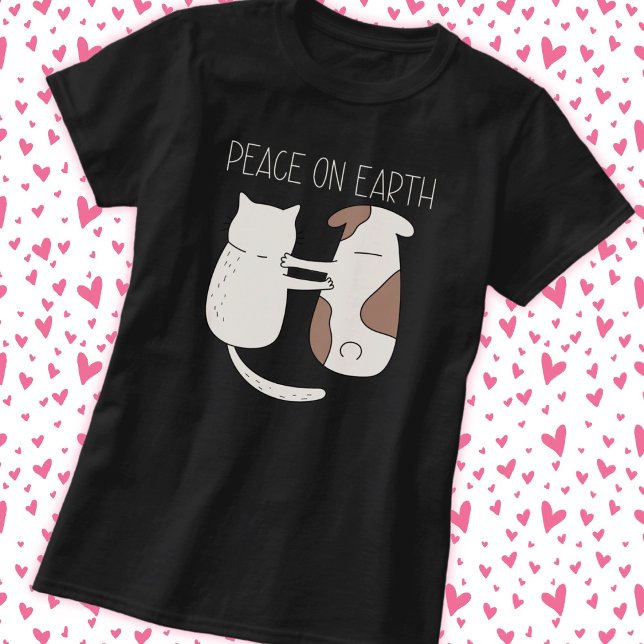 T-shirt Chat de Chien Paix sur Terre (Créateur téléchargé)