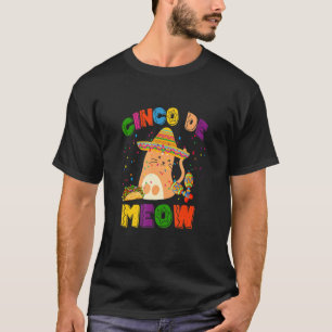 T-shirt Chat de Cinco De Mayos Cinco De Miau Chapeau Cute