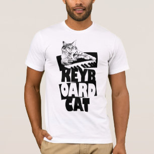 T-shirt Chat de clavier - pièce en t empilée