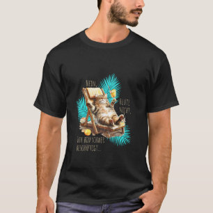 T-shirt Chat de cocktail d'été avec citation drôle