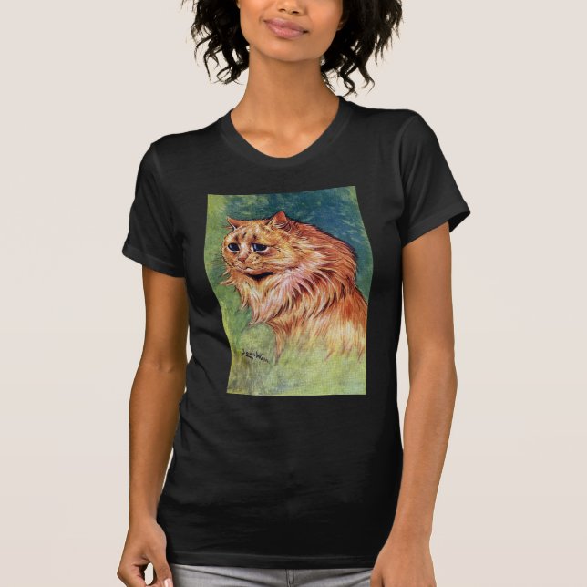 T-shirt Chat de confiture d'oranges avec des yeux bleus (Devant)