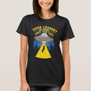T-shirt Chat de costume alien Juste le chat UFO