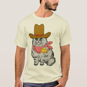 T-shirt Chat de cowboy