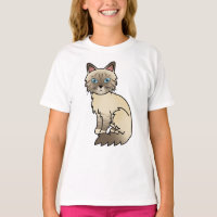 Chat de dessin animé Birman / Ragdoll au point tab