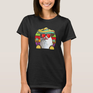 T-shirt Chat de fête Chapeau mexicain Tacos Maracas   Cinc