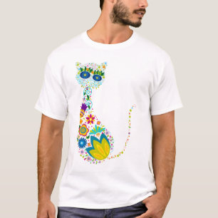 T-shirt Chat de fleur