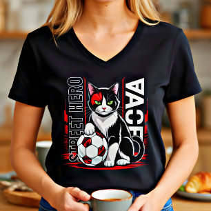 T-shirt Chat de foot Héros de la rue Graphique cool cadeau