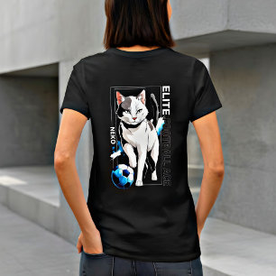 T-shirt Chat de football mignon   Cadeau de football pour 