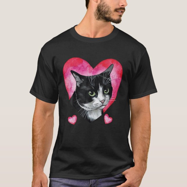 T-shirt Chat de gingembre amusant Chat de Kitten noir amou (Devant)