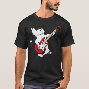 T-shirt Chat de guitare électrique