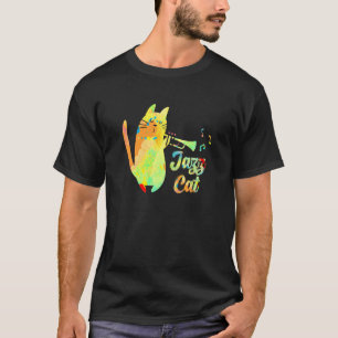 T-shirt Chat de Jazz Jouer Trumpet Kitten Musicien