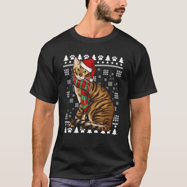 T-shirt Chat de Joueur Noël Noël de Noël (Devant)