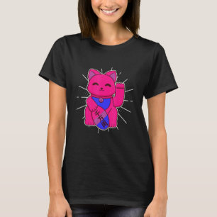 T-shirt Chat de la chance Fierté bisexuelle LGBTQ+ Asexual