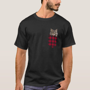 T-shirt Chat de la Forêt Sibérienne dans la poche regardan