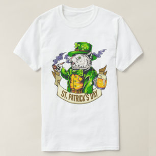 T-shirt Chat de la Saint Patrick