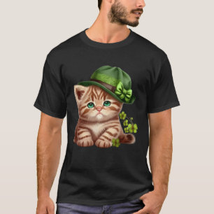 T-shirt Chat de la Saint-Patrick irlandais fier Lucky Gree