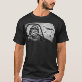 T-shirt Chat de la Seconde Guerre mondiale dans