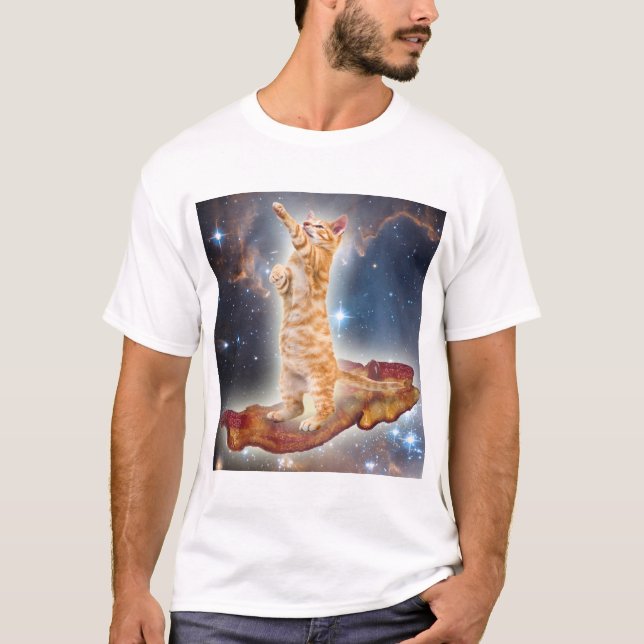 T-shirt Chat de lard dans l'espace (Devant)